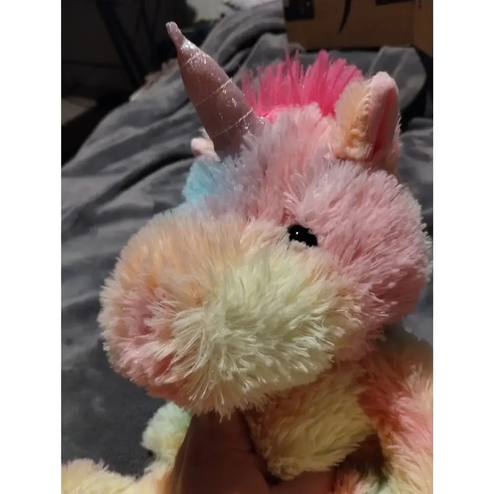 Homerbest Pastel Multicolor Tie Dye Unicorn Stuffed Animal Plush